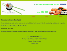 Tablet Screenshot of greenboxsushi.co.uk